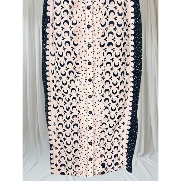 Byron Lars Beguile Navy Pink Laser Cut Sheath Dress – Size 6, Elegant Lace - Picture 4 of 11